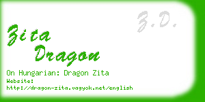 zita dragon business card